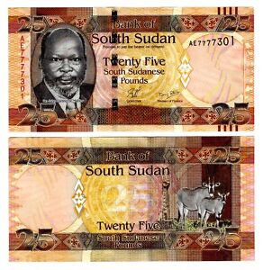 South Sudan 25 Pounds Uncirculated 