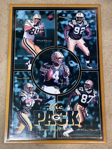 1997 Green Bay Packers The PACK  POSTER Framed BRETT FAVRE REGGIE WHITE + GIFT Cover