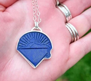 Cats Down Under Stars in Sterling and Lapis Lazuli - Bild 1 von 2