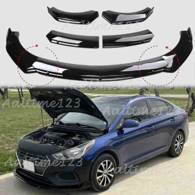 For Hyundai Sonata 2015-2023 Front Bumper Lip Splitter Spoiler Body Kit Glossy Foto 1 de 4