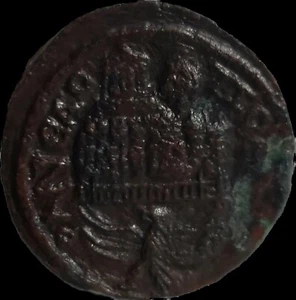 Judaea. Trebonianus Gallus Æ 26mm of Neapolis. 251-253 CE.Mt. Gerizim on Eagle  - Picture 1 of 2