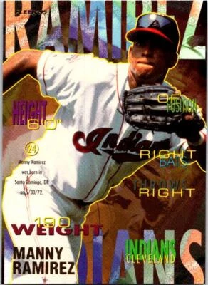 1995 Fleer Manny Ramirez #145 Cleveland Indians - Image 1 of 2