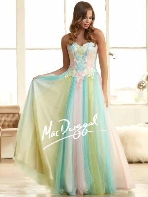 VESTIDO DE FIESTA J224B MAC DUGGAL 40408 TALLA 4 PASTEL $548 Foto 1 de 4