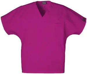 XXS Cherokee Workwear Style 4777 Unisex V-Neck Scrub Tunic Top - Color Azalea