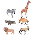 6Pcs Animals Toys Set Simulation Vivid Wild Jungle Zoo Plastic Animals
