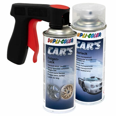 Felgenlack Spray Car's Dupli Color Silber 400 ml + Klarlack 400 ml Pistolengriff - Bild 1 von 4