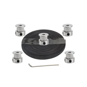 5 Meter (16 Fuß) Gummi Zahnriemen mit 20 Zähnen GT2 Riemenscheibensatz - Bild 1 von 1