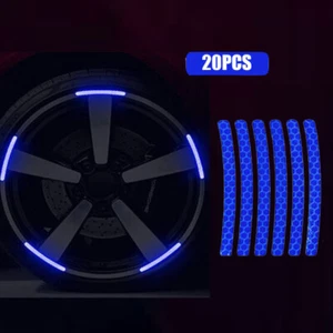 20x Reflective Car Wheel Tape Safety Strip Protective Film Sticker Warning Decal - Foto 1 di 6