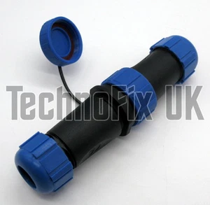 8 pin waterproof in-line connectors for rotator cables rotor etc., 1 pair - Afbeelding 1 van 4