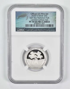 2020-S PF70 Silver Quarter Salt Bay National Park NGC Limited Edition - Picture 1 of 5
