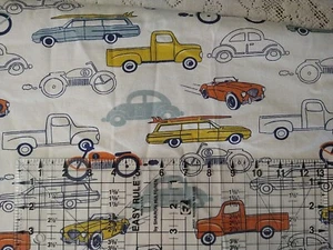 Premier Prints Fabric Vintage Cars Trucks Cotton Home Decor 24" Long x 57" W - Picture 1 of 5