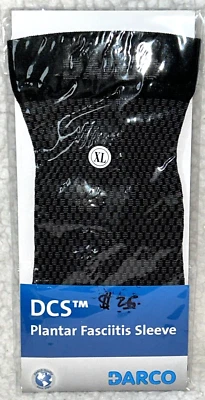 Darco DCS подошвенный фасциит рукав поддерживающая арка компрессионный рукав черный XL - Изображение 1 из 4