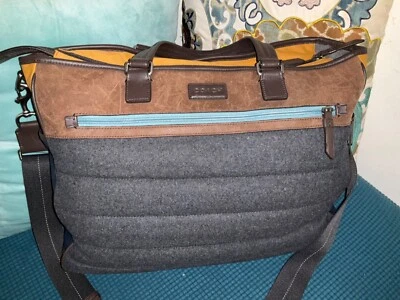 Coach mixed material and leather Men’s Soft Briefcase - EUC - Image 1 of 4