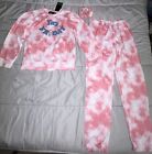NWT Girls SOCIAL EDITION Heavy Thermal LS Shirt Pants Pajama Set- size  7-8