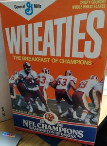 Vintage Wheaties Washington Redskins NFL Champions Cereal Unopened 1988 - Picture 1 of 6