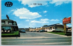 LAURIER QUEBEC CANADA POSTCARD Motel L'Abitation The Place to Stay in Old Quebec - Picture 1 of 2