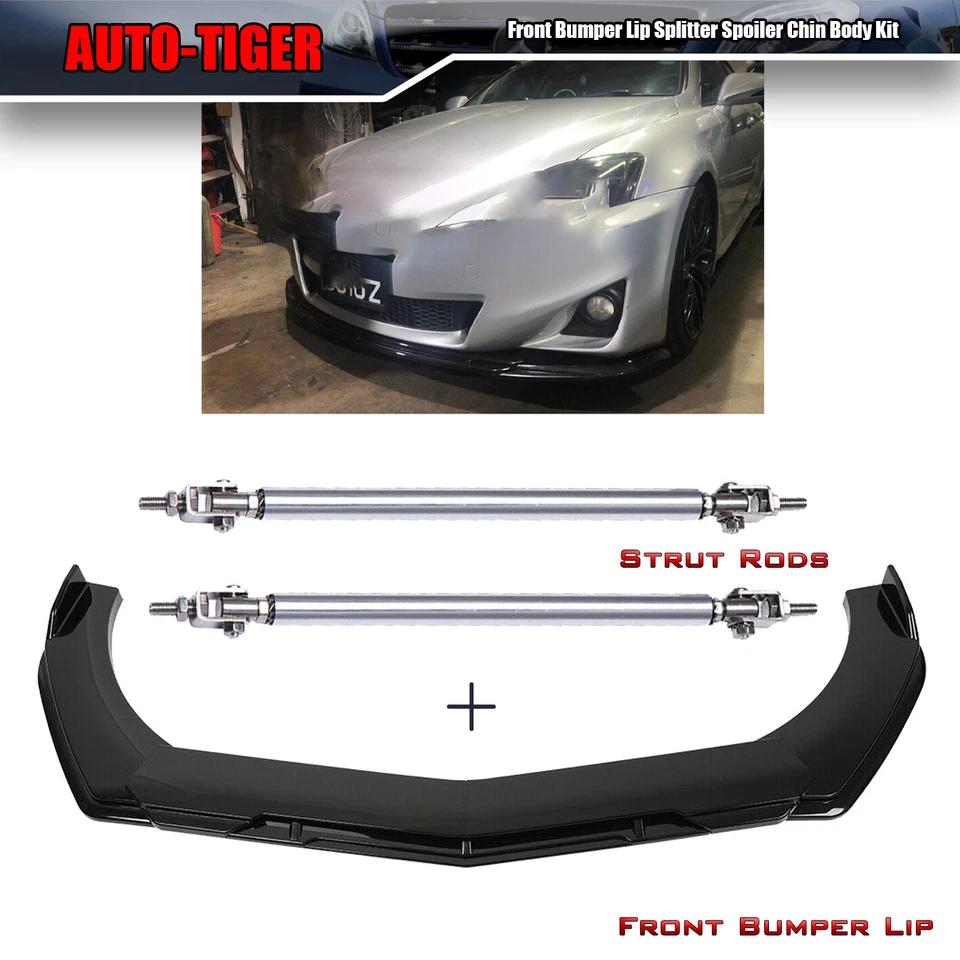 Kit de alerón divisor de parachoques delantero negro brillante para Lexus IS200t IS250 IS300 IS35 Foto 1 de 4