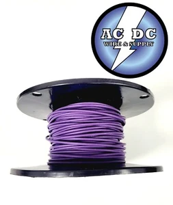 ALAMBRE AUTOMOTRIZ 12 AWG ALTA TEMPERATURA TXL ALAMBRE DE COBRE TRENZADO PÚRPURA 100 FT CARRETE EE. UU. - Imagen 1 de 1