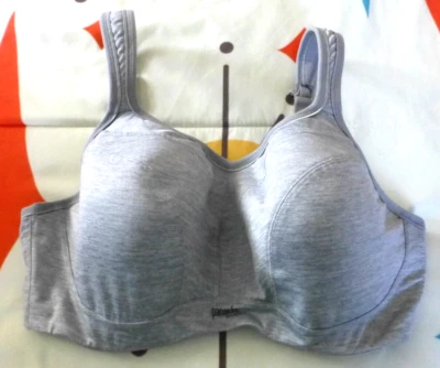 Sujetador deportivo Panache 40DD 5021 gris con aros moldeado acolchado gancho en J de alto impacto Foto 1 de 4