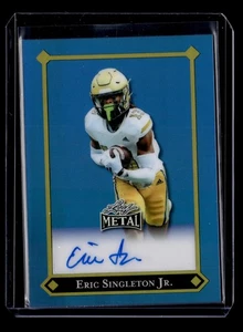 ERIC SINGLETON JR 2025 Leaf Metal Football BLUE PRISMATIC #6/20 Auto - Picture 1 of 2