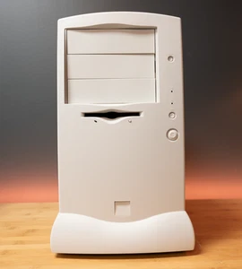 Vintage Enlight EN-6680 AT und ATX Hybrid Mid Tower Stahl Computergehäuse mit Netzteil - Bild 1 von 8