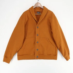 Cárdigan cuello chal gigante americano para hombre XL sudadera de cobre polar EE. UU. - Imagen 1 de 7