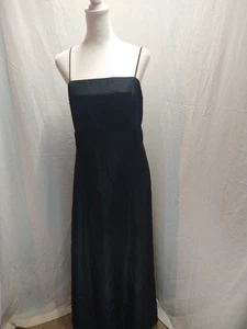 Ann Taylor Silk Cocktail Maxi Dress Womens 8 Black  Fairy Y2K Whimsygoth Retro  - Bild 1 von 11