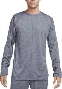 Nike Yoga Dri-FIT Size Medium Men’s Crew Shirt Long Sleeve FB7775-065 Grey - Picture 1 of 14