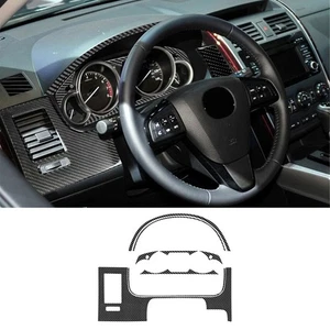 8X Carbon Fiber Drive Side Dashboard Panel Cover Trim For Mazda CX-9 2010-2015 - Picture 1 of 13