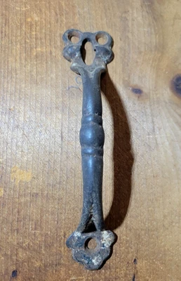 Manija de puerta/puerta de hierro fundido 6" antigua primitiva victoriana herrajes pestillo para pulgar C Foto 1 de 4