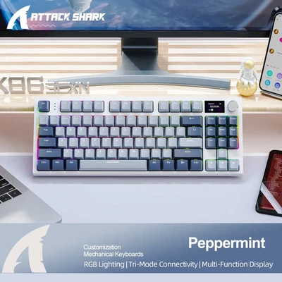K86 Wireless Mechanical Keyboard, Hot-Swappable, Bluetooth/2.4G, Rotary Volume - Image 1 of 4
