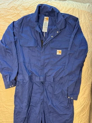 Macacão Carhartt FR masculino resistente ao fogo tamanho 42 Reg azul #14806 - Imagem 1 de 4