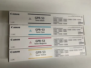 Zestaw kaset z tonerem Canon GPR-53 - czarny, cyjan, purpurowy, żółty - oryginalny OEM - Zdjęcie 1 z 2