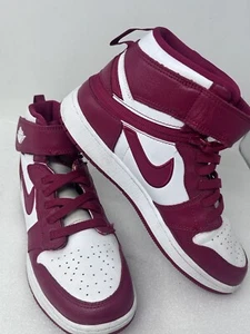Nike Air Jordan 1 High Flyease GS Cardinal Red White Size 7Y - Picture 1 of 9