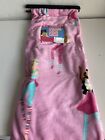 BARBIE Pink Plush Throw Blanket Soft With Different Outfits 50x70” NEW