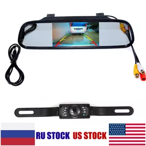 4.3" TFT LCD Monitor Car Rear View System Backup Parking Camera Kit night - Picture 1 of 11