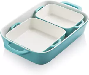 Ceramic Bakeware Set, Rectangular Baking Dish for Cooking, Kitchen, Cake Dinner, - Picture 1 of 6