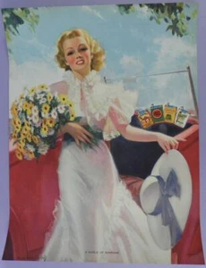 Póster publicitario de cigarrillos de la década de 1940, camello, Lucky Strike, etc., Bradshaw Crandell - Imagen 1 de 1
