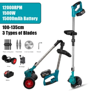 1500W Elektro Rasenmäher Akku Rasentrimmer Tragbar Garten Strauch Astschere - Bild 1 von 21