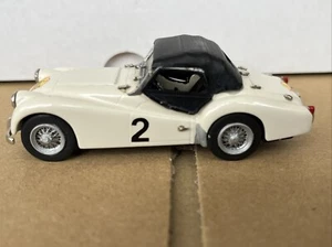 TRIUMPH TR2 1956 LIEGE RALLY #2 1/43 WHITE METAL CAR MODEL BY K & R REPLICAS - Picture 1 of 17
