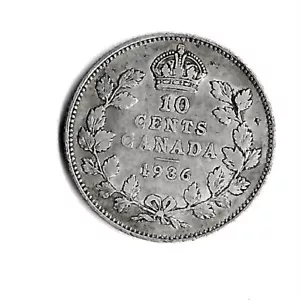 Canada - 1936 - Dieci Centesimi Argento - Circ's (GG-8) - Foto 1 di 2