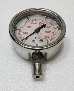 GRAINGER 4CFJ4 PRESSURE GAUGE 5k PSI 2-1/2" - Picture 1 of 6