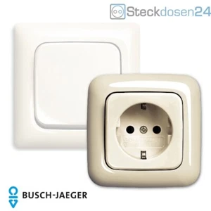 Busch Jäger Duro 2000 SI Steckdose Schalter Rahmen Cremeweiß Busch Jaeger - Bild 1 von 50