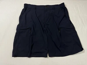 OutdoorSports Shorts Mens 36 Blue hiking bermuda pockets nylon quick dry - Picture 1 of 9