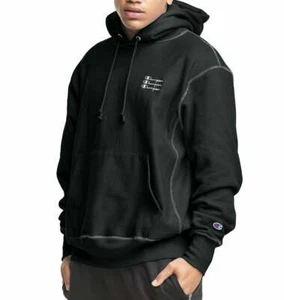 The ultra-cozy Champion LIFE Black Weave Pullover Hoodie - Picture 1 of 2