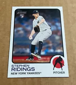 2022 Topps Heritage 604 Stephen Ridings Rookie New York Yankees Baseball Card - Picture 1 of 2