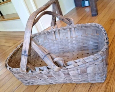 NO TAGHKANIC MANGO OSCILANTE CESTA DE PICNIC MANGO EN FORMA 18 X 14 X 7 Foto 1 de 4