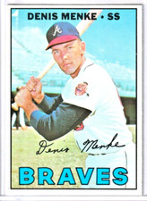 Denis Menke Atlanta Braves 1967 Topps Baseball Card #518 (SET BREAK) (A)
