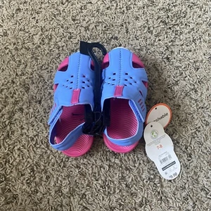 Blue and Pink Washable Water Shoes. Toddler Girl Shoes Wonder Nation 7/8 NEW TAG - Picture 1 of 3