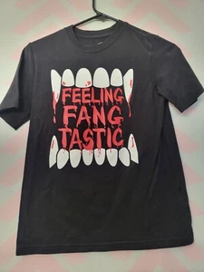Kids Halloween T-Shirt Feeling Fangtastic Size 10/12 - Picture 1 of 2